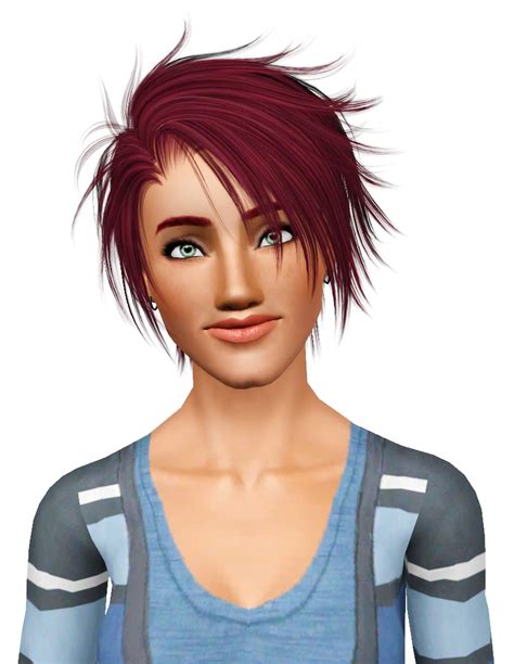 Newsea`s Crazy Love Hairstyle Retextured By Momo Sims 3 Hairs