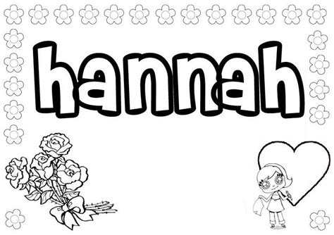 Hannah Coloring Pages Printable Coloring Pages