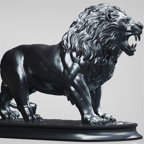 3D Printable Lion Sculpture by The Garawake