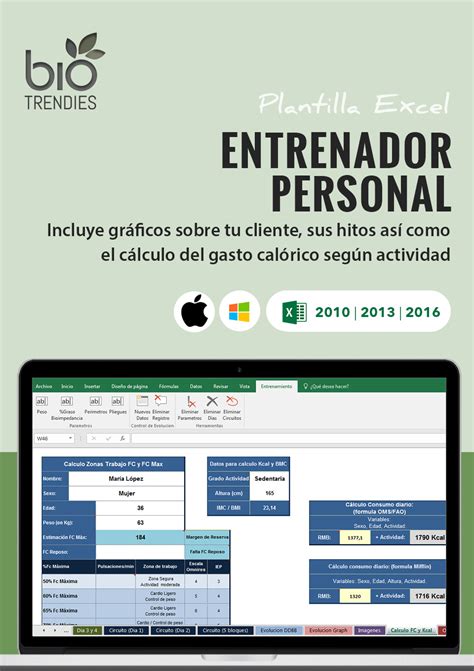 Plantilla Entrenador Personal Excel Plan De Entrenamiento Personal