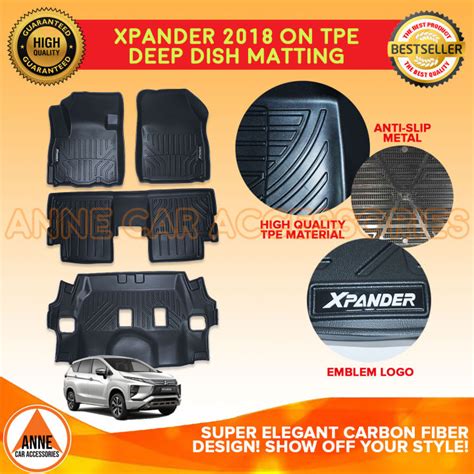 5D TPE Black Carbon Fiber Deep Dish For Mitsubishi Xpander GLX