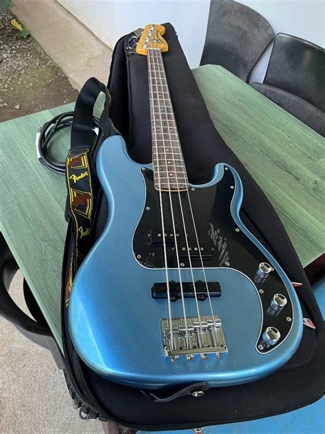 Squier Vintage Modified Precision Pj Bass Lake Placid Blue With Gig Bag