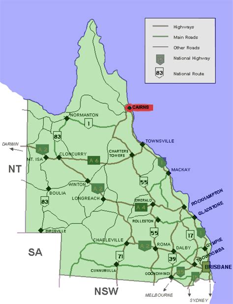 Simple Queensland Map