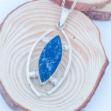 Colgante Ojo Horus En Plata De Ley Con Lapislazuli