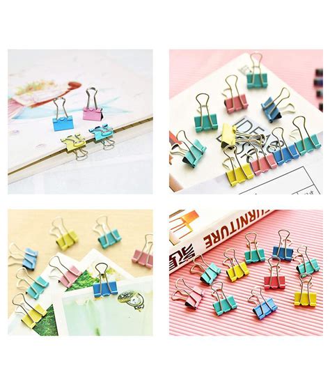 Coloured Binder Clips 15mm Pack Of 120 Clips Buy Online At Best