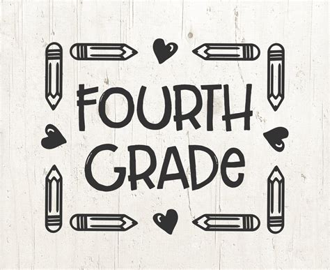 4th Grade Svg Teacher Svg 4th Grade Fourth Grade Svg Svg Etsy Australia