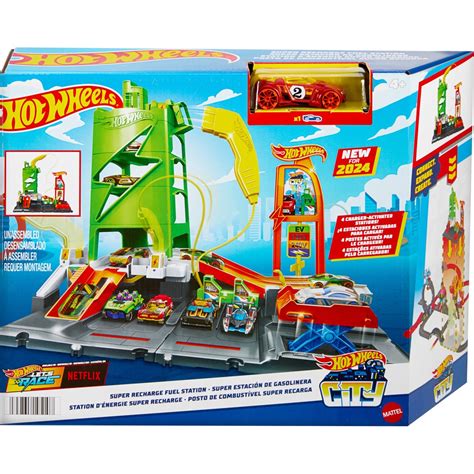 Mattel Hot Wheels City Super Recharge Fuel Station HTN79 Toys Shop Gr