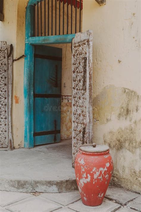 Colorful Old Doorway Pot And Walls From The Former Prison On Prison