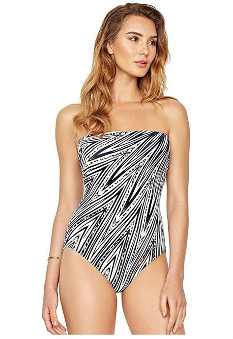 Gottex Star Leopard One Piece Bandeau Swimsuit Forenvy