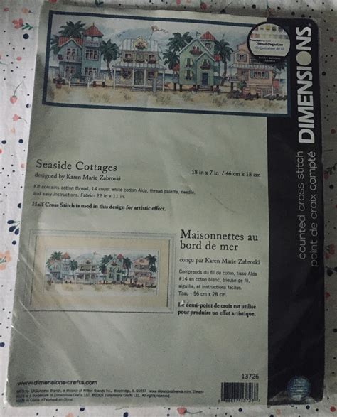 Dimensions Very Rare Seaside Cottages Counted Cross Stitch Kit Etsy