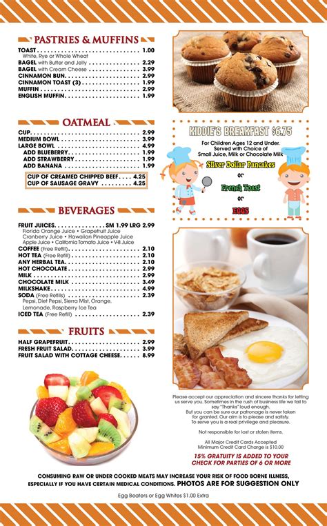 Breakfast Menu | Marsh Road Diner