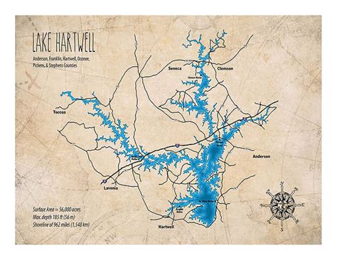 Lake Hartwell State Park Map