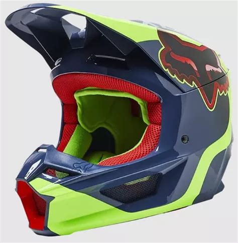 Casco V1 Adulto Venz Azul Motocross Enduro Atv Fox Juri Envío gratis