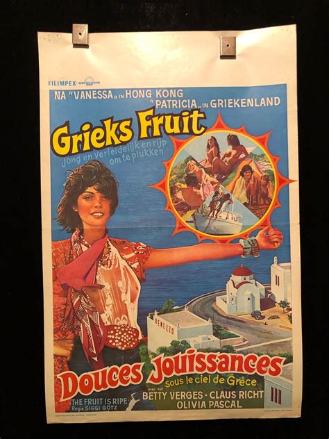 Original 1978 The Fruit Is Ripe Belgian Movie Poster Erotic Sex Sexploitation Nude Beach