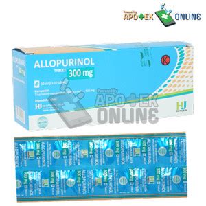 Jual ALLOPURINOL 300MG 1 STRIP 10 TABLET Jakarta Timur Apotek Sukma