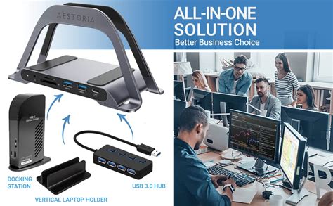 Aestoria Laptop Docking Station Windows Mac Notebook Usb C Dock Dual