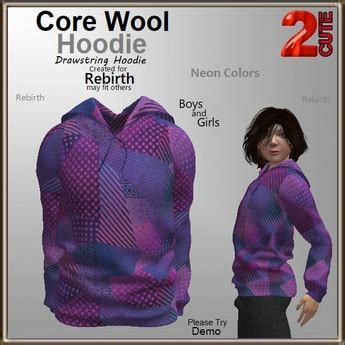 Second Life Marketplace - Core Wool Hoodie {REBIRTH} Neon Colors