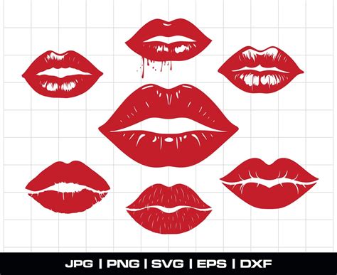 Lips Svg Red Lips Svg Kiss Svg American Lips Svg Kiss Design Lips