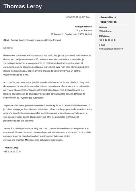 Exemple Lettre De Motivation Apprentissage Signez Le Contrat 16560