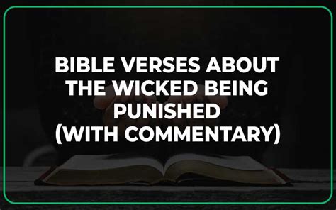 Bible Verses About The Wicked Being Punished With Commentary