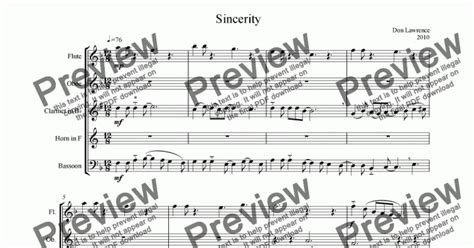 Sincerity - Download Sheet Music PDF file