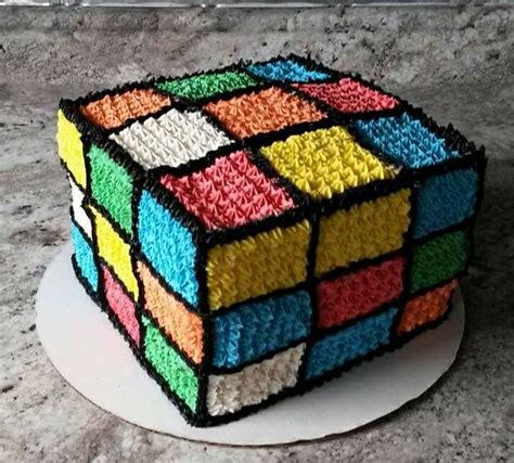 Rubik S Cube Birthday Cake