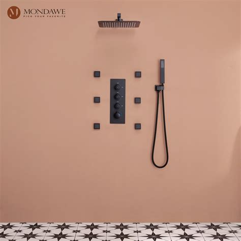 Mondawe Herathena 3 Functions Wall Mounted Luxury Shower System With 6