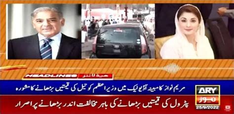 Maryam Nawaz Advises Pm Shehbaz To Jack Up Fuel Prices In Alleged