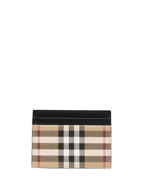 Burberry Leather check-pattern Cardholder | Neutrals | FARFETCH