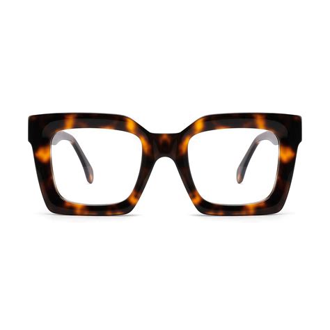 2022 3 2 Hinge Chamfered Thickened Acetate Glasses Frames Optical Big