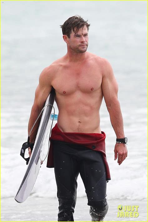 Photo Chris Hemsworth Shirtless Elsa Pataky 15 Photo 4168420 Just