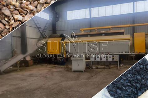 Palm Shell Charcoal Line Palm Kernel Shell Biochar Sunrise Charpro