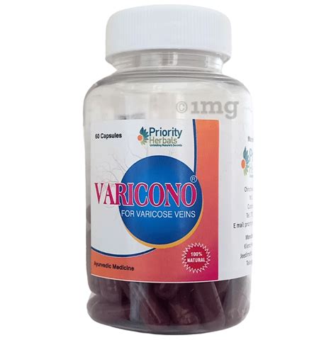 Priority Herbals Varicono Capsule For Varicose Veins Buy Bottle Of 60 0 Capsules At Best Price