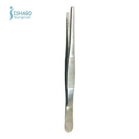 Stainless Steel Thumb Forceps Dressing Forceps Serrated Surgical