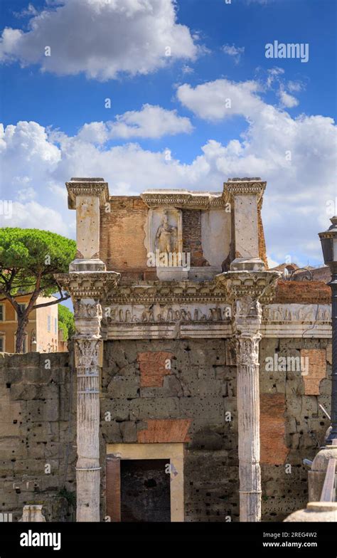 The Forum Of Nerva In Rome Italy View Of The Colonnacce Stock Photo