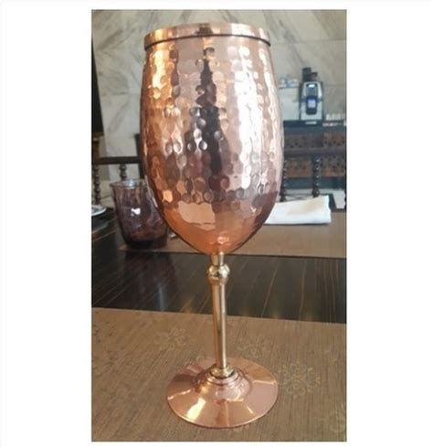 Metal Copper Hammered Goblet Glass At Best Price In Bijnor K T Exim Impex