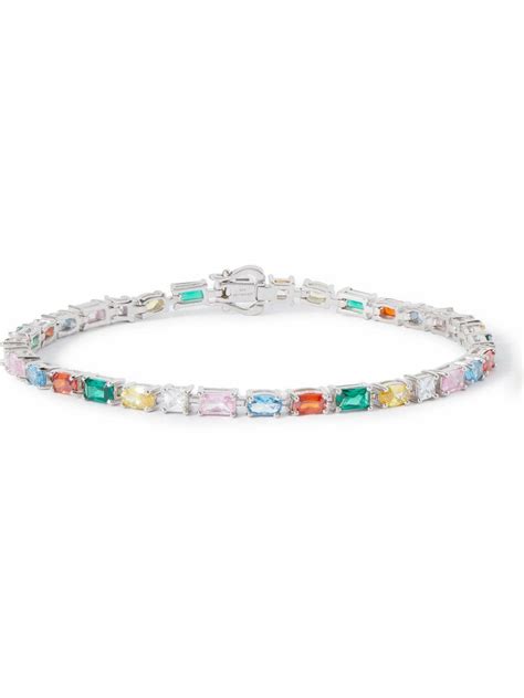 Hatton Labs Capulet Silver Cubic Zirconia Tennis Bracelet Silver