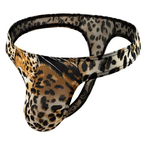 CULOTTE DE BIKINI sexy imprimé léopard homme G String 2XL taille basse