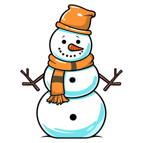 Premium Vector Snowman Vector Illustration