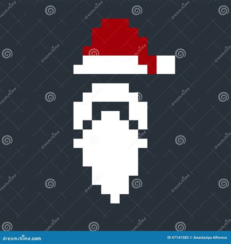 Pixel Art Santa Stock Vector Illustration Of Cristmas 47141583