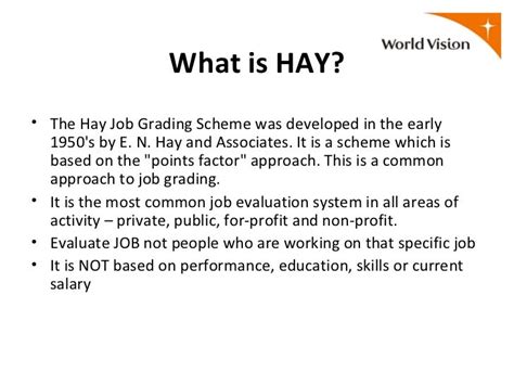 Hay Jobs Evaluation