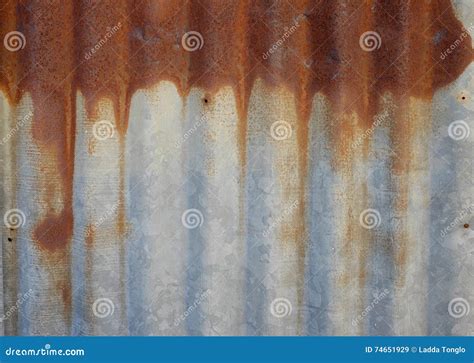 Rusted Galvanized Iron Roof Stock Image Image Of Pattern Galvanize