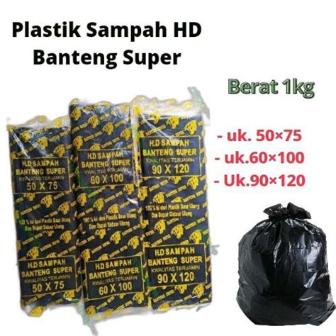 Jual Kantong Plastik Sampah Hdpe Banteng Super Hitam Uk 5075 60100 90