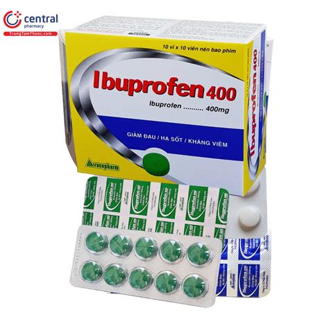 Thuốc Ibuprofen 400mg Vacopharm Thuốc Giảm đau Chống Viêm Hạ Sốt