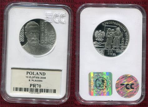 Polen Poland Polska 10 Zloty Silber Gedenkmünze 2008 10 Zloty