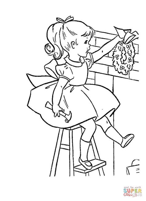 Getting Ready For Christmas Coloring Page Free Printable Coloring Pages