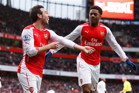 Santi Cazorla Arsenal Celebrates Scoring Penalty Editorial Stock Photo