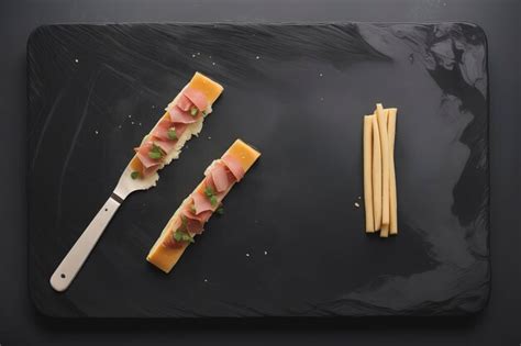 Premium Ai Image Spanish Serrano Ham With Olives And Breadstick On