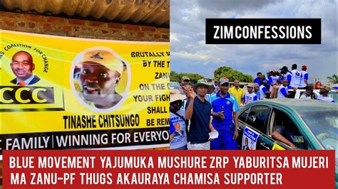 Blue Movement Yajumuka Mushure ZRP Yaburitsa Mujeri Ma Zanu PF Thugs