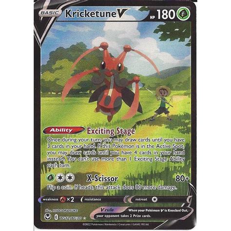 Pokemon Trading Card Game Tg Tg Kricketune V Rare Ultra Card